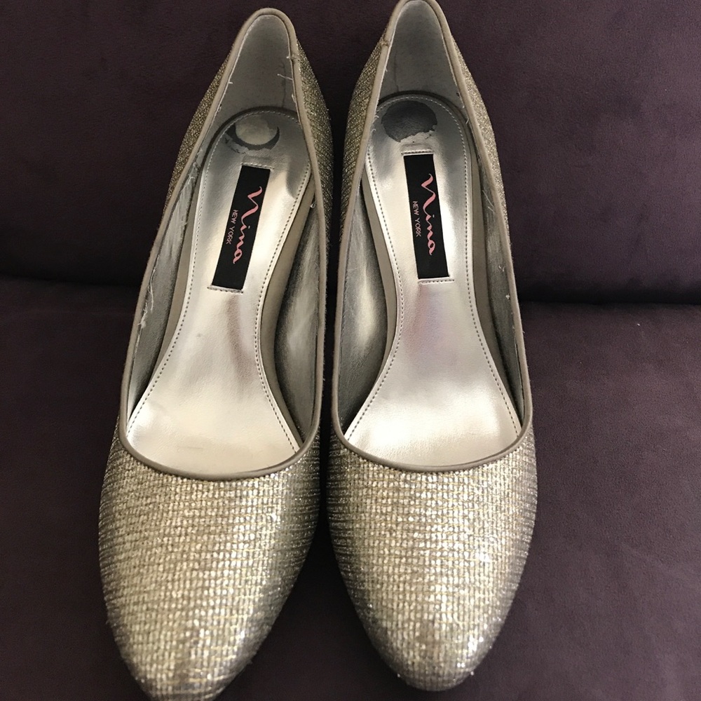 Nina New York Glitter Fabric High Heel Shoes - Picture 6 of 7
